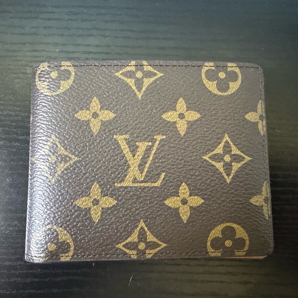 Louis Vuitton Brown and Gold Wallet